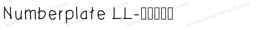 Numberplate LL字体转换